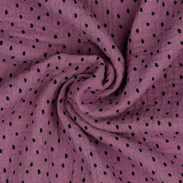 ΜΟΥΣΕΛΙΝΑ, DOTTED, MULBERRY